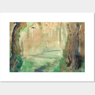 Watercolor forest painting - nature inspired art and designs Posters and Art